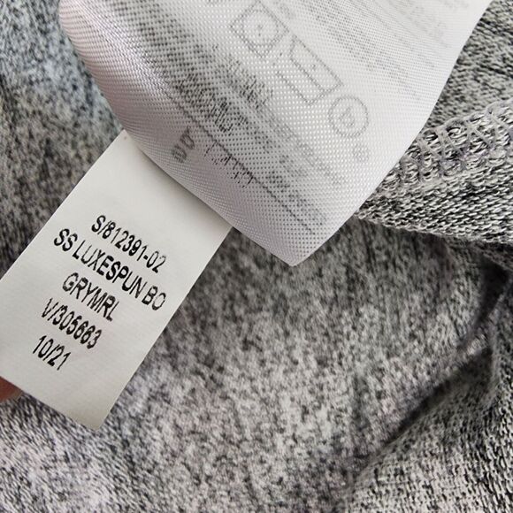 Banana Republic Women Top Small Luxespun Boat Neck Short Dolman Sleeve Gray Marl - Picture 10 of 10